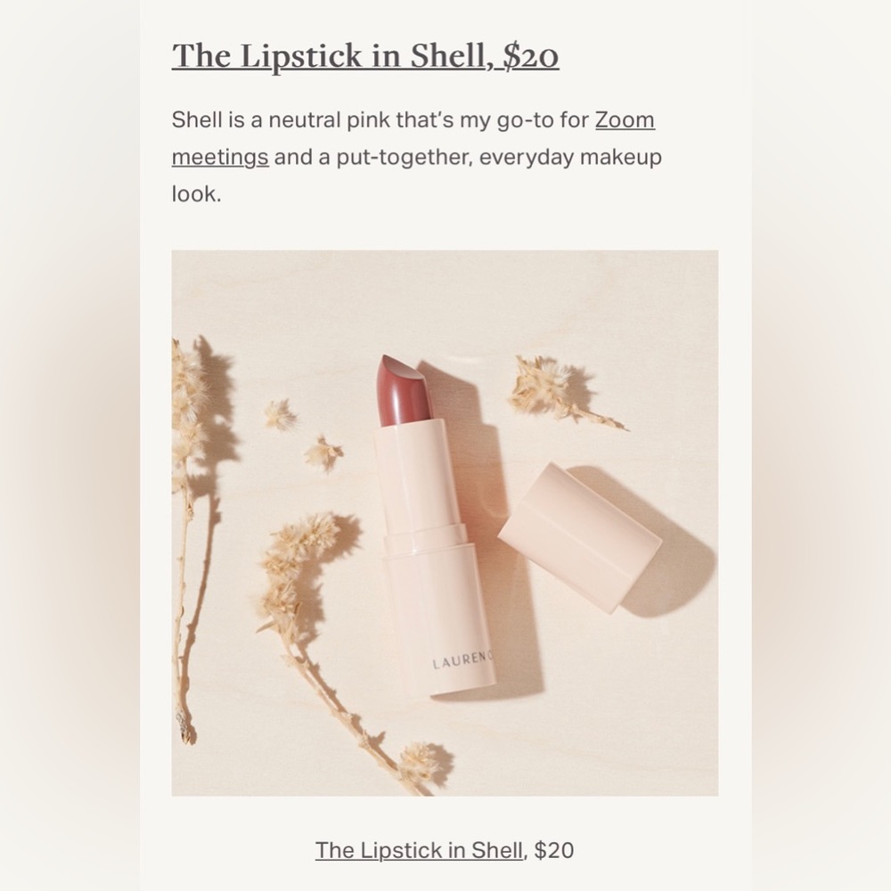 Lauren Conrad lipstick sold separately in Shell, Poppy & Juneberry Makeup in box